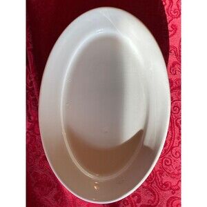 Vintage White Ironstone Platter Farmhouse Home Decor, Sterling East Liverpool OH